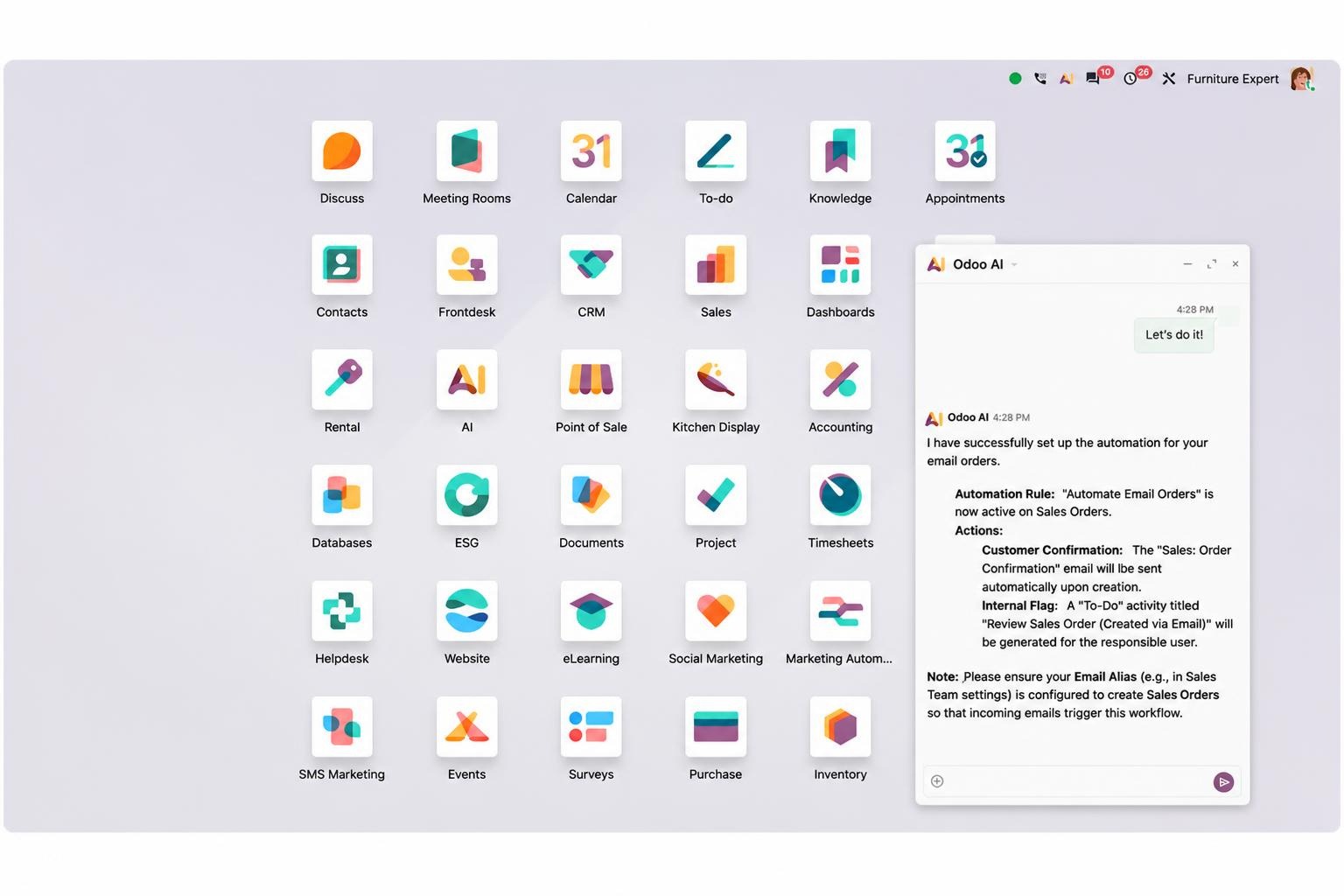 AI Agent Trên Odoo 20